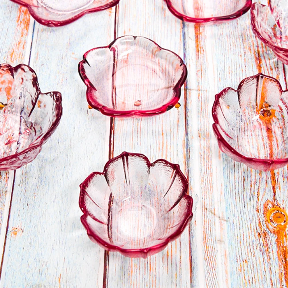 

3Pcs Pink Bowls Unique Stylish Seasoning Dishes for Household and Restaurant Oil Sugar Vinegar Condiment Holder