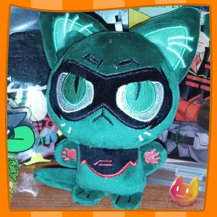 10cm Super Cat Damian Al Ghul Wayne Stuffed Plush Starfish Body Printed Tv Hero D C Man Eyeshade Cat Fans Gift Xmas