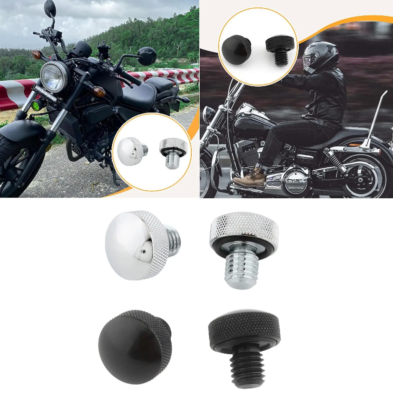 

1 Pair Seat Bolt for Harley-davidson Softail Deluxe (efi) - Flstn 2007