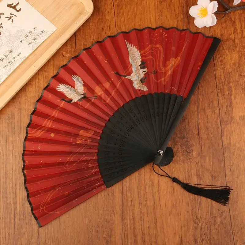 Manual Foldable Hand Fans Chinese Style  Wedding Motives Ancient Costume Design Lightweight Portable Party Gift Favor