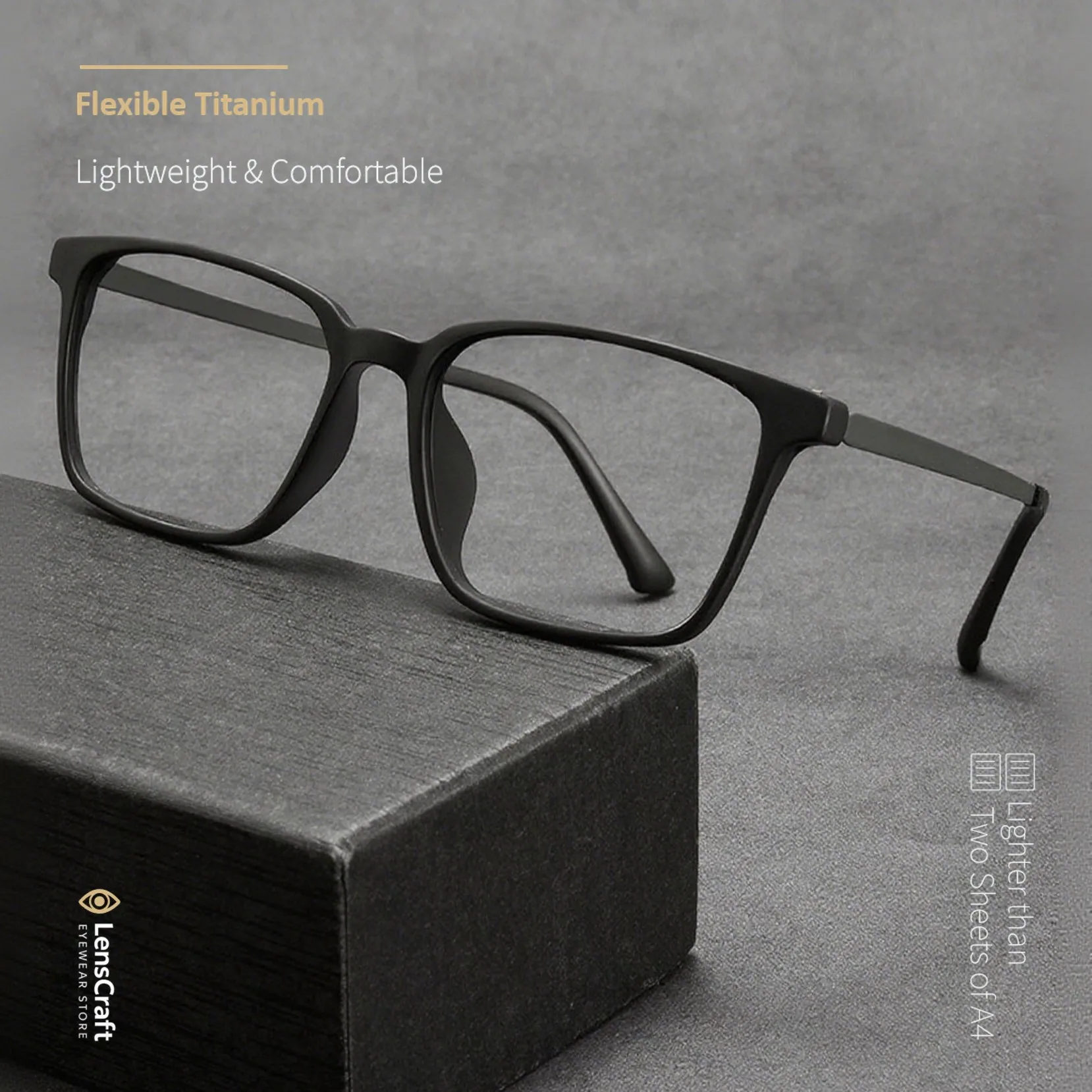 نظارات قصر النظر الطبية المضادة للضوء الأزرق، إطار تيتانيوم TR90 خفيف للغاية، نظارات عصرية للرجال والنساء #4