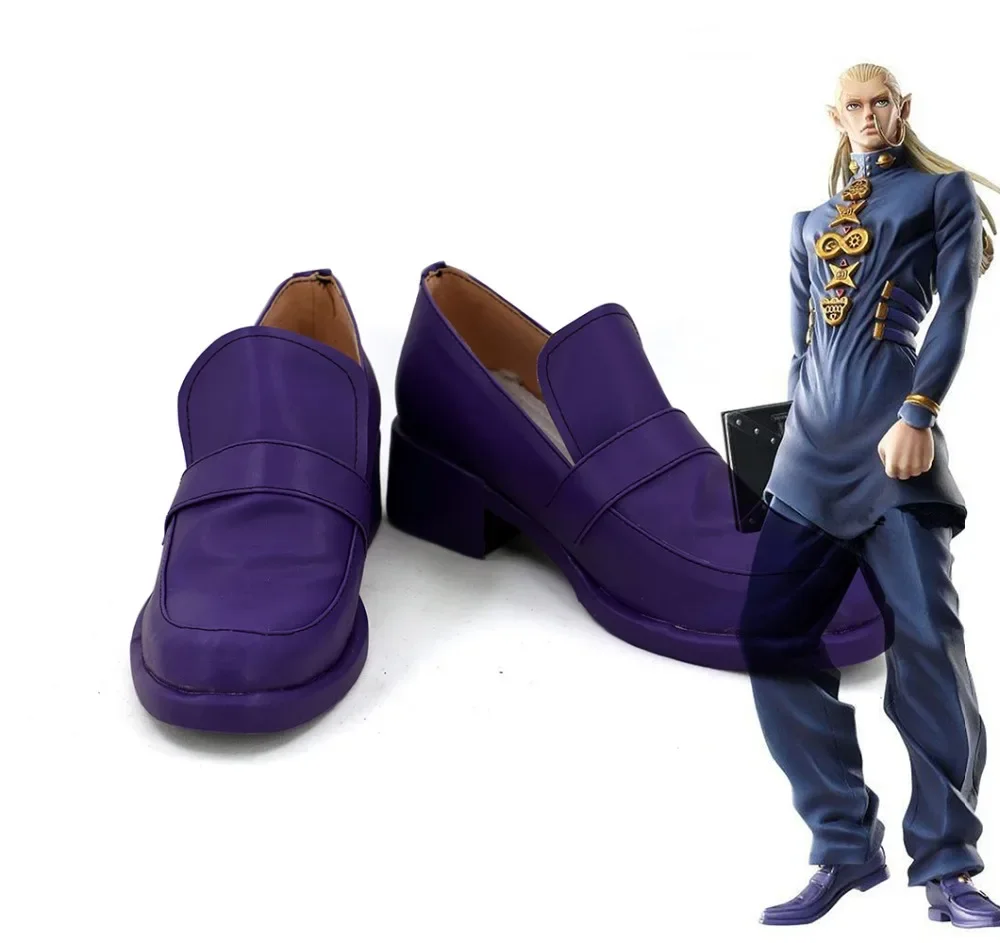 JoJo's Bizarre Adventure Mikitaka Hazekura Cosplay Shoes Purple Boots Custom Made