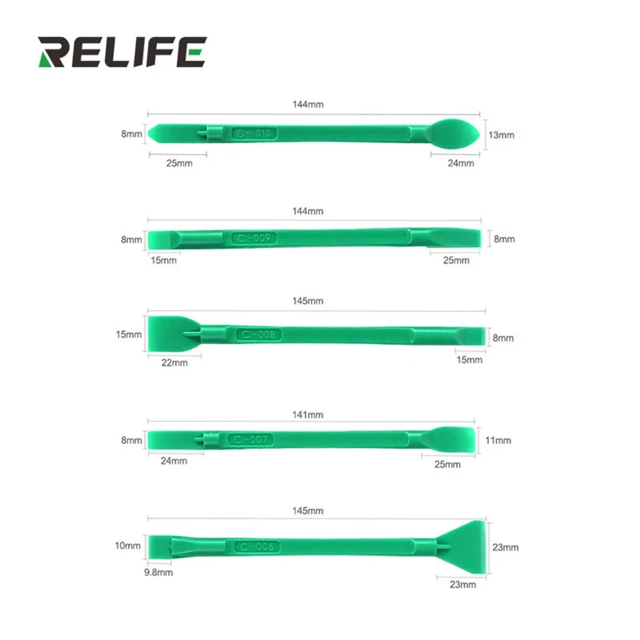 ReLIFE RL-049C asta di smontaggio bilaterale ad alta durezza 10 IN 1 per Set di strumenti di smontaggio multifunzionale per cellulare Mobile