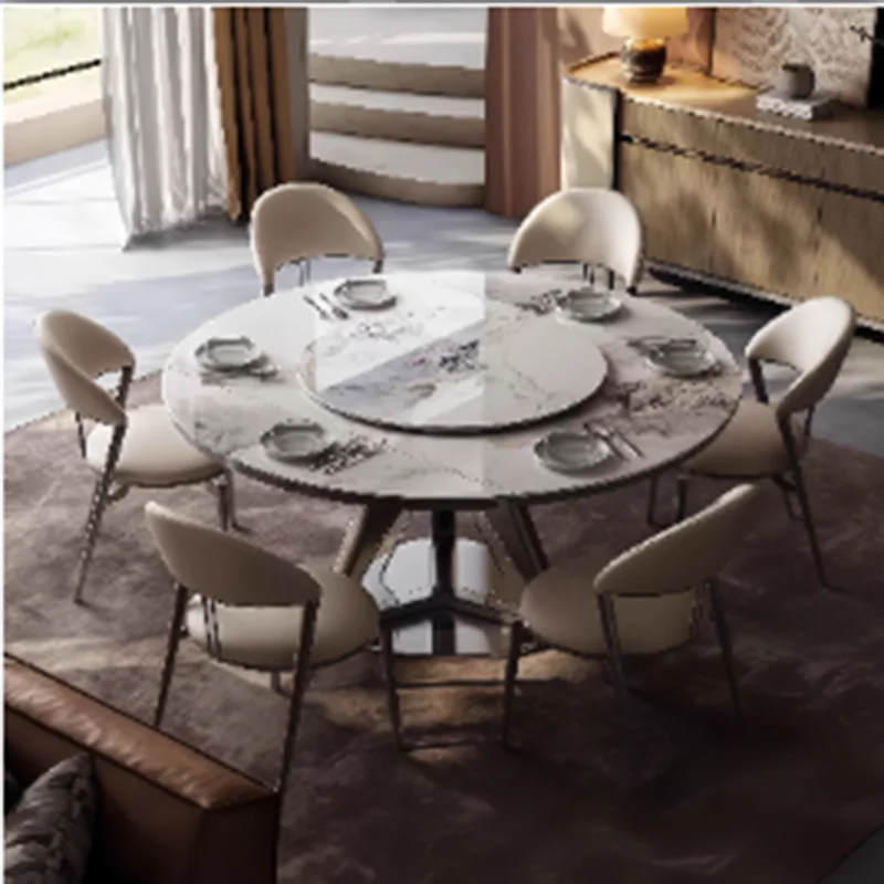 Round Small Dining Tables Metal Design Cheap Black Luxury Dining Tables Modern Space Saving Mesas De Comedor Furniture Home