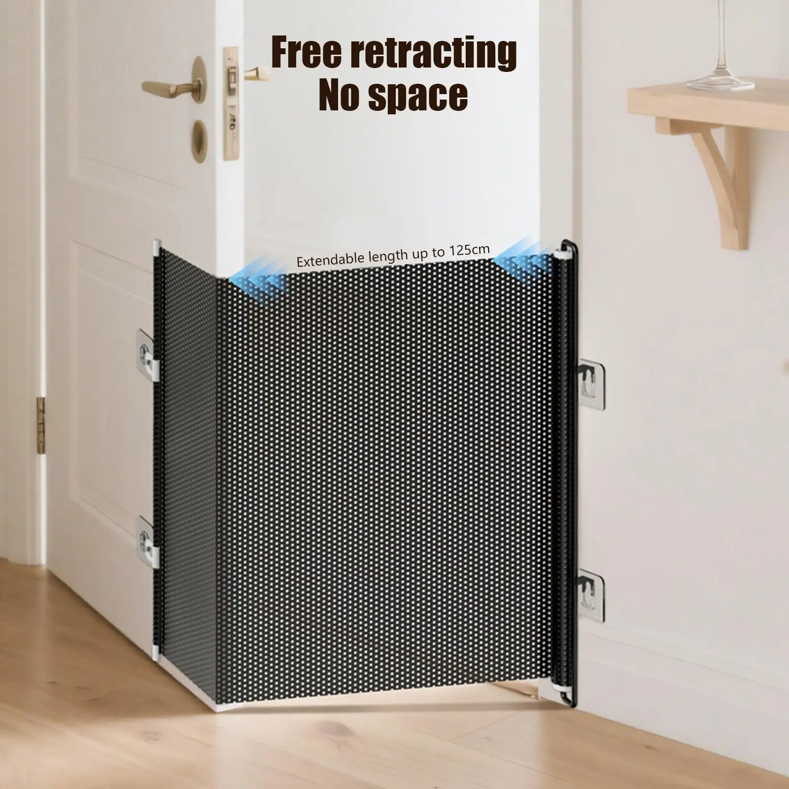 

Baby Gates For Doorways Retractable Pet Safety Barrier 49 Inch Wide Childproof Baby Barrier For Kitten Hallway Stairway Balcony
