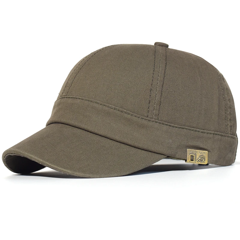 Cztery pory roku czapka z daszkiem z krótkim rondem bawełna mężczyźni kobiety miękka czapka taty w stylu vintage regulowane czapki w stylu Trucker niski profil