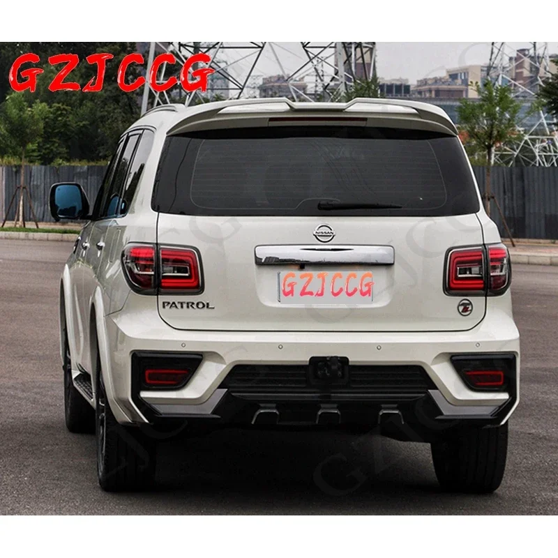 For Nissan PATROL Y62 2011-2019 ABS Plastic White Black Color Rear Spoiler Tail Trunk Wing Boot Spoiler Auto Accessories