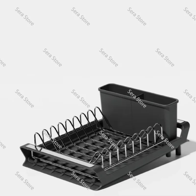 Kitchen countertop plastic tableware storage rack, cargo storage