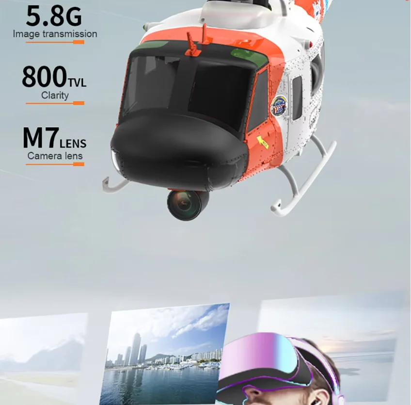 YUXIANG RC Helicopter F07S 2.4G 9CH Gyro GPS Optical Flow Positioning 5.8G Camera Dual Brushless Motor 1/34 Scale RC Aircraft