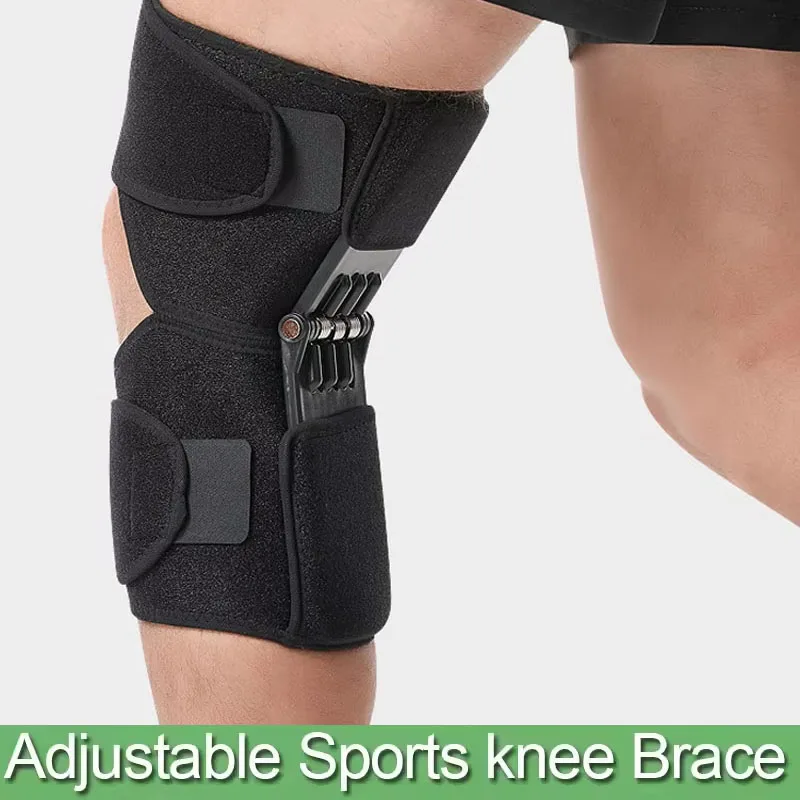 

Adjustable Knee Protection Booster Support Knee Pad Powerful Rebound Spring Force Sport Pain Relief Adjustable Spring Knee Brace