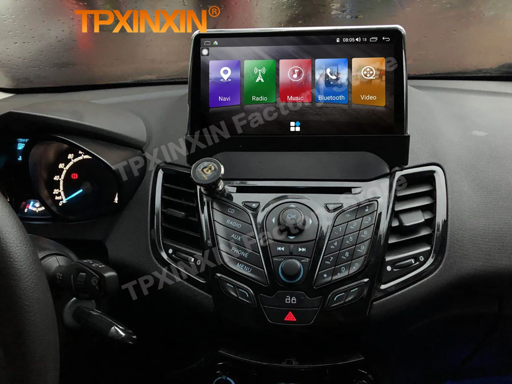 8+256GB Android 14 Automotive Multimedia For Ford Fiesta 2009 2010 2011 2012 2013 2014 2015 2016 Radio Coche With Bluetooth GPS
