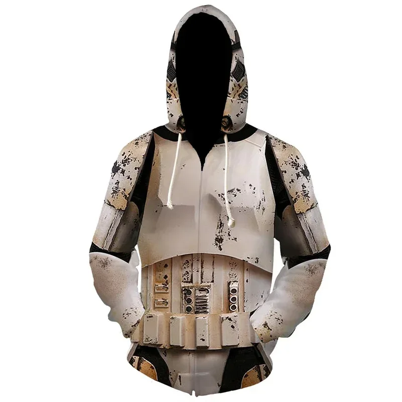 Cosplay Costume Hoodies Stormtrooper Mandalorian Darth Vader Spring Autumn Jacket Men's Coat for Adult Tops Halloween Party Prop