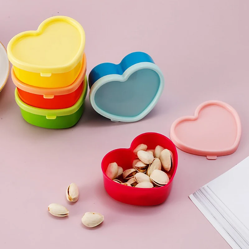 5 Pcs Rainbow Colour Mini Kitchen Spice Storage Box Jam Box Candy Nut Snack Storage Box Desktop Storage Portable Food Container