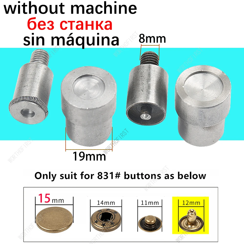 Hand Punch Persmachine Metalen Mal Voor Drukknopen Dubbele Cap Klinknagels Oogje Grommet Gereedschap Sterft Leathercraft Naaien Accessorie