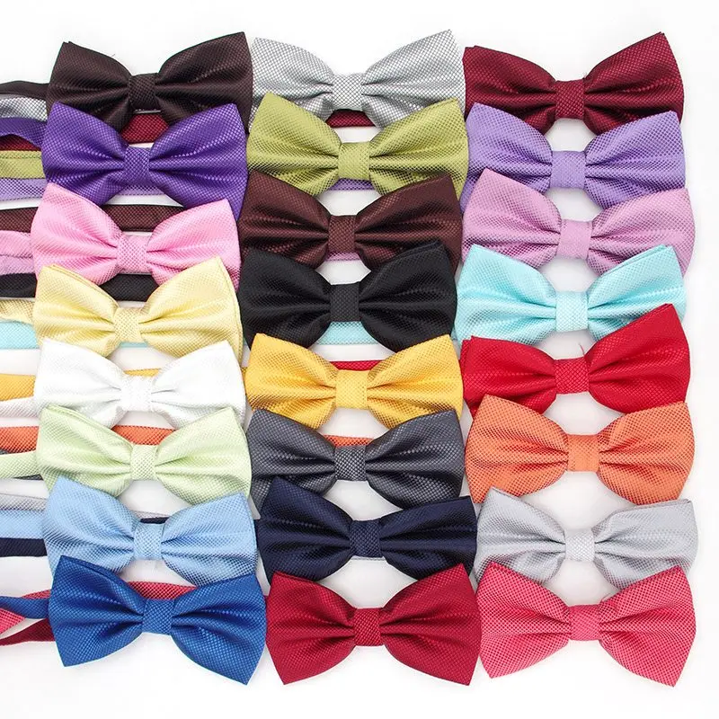 

Men Bowties Solid Color Butterfly Wedding Necktie for Boys Girls Candy Bowknot Accessories Plaids Multicolor Adjust Neck Bow Tie