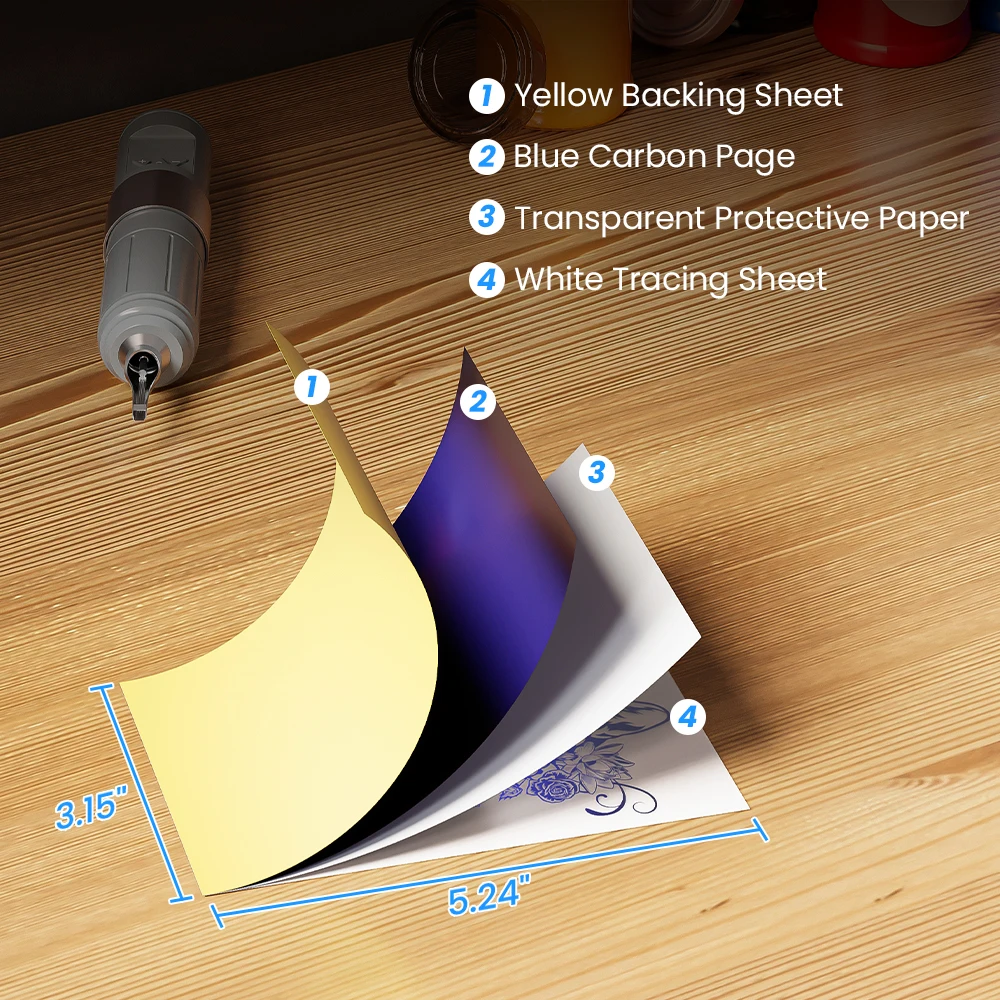 Phomemo Mini Tattoo Stencil Printer Paper for Tattoo Beginners Only For TP31 Tattoo Printer, 3.15