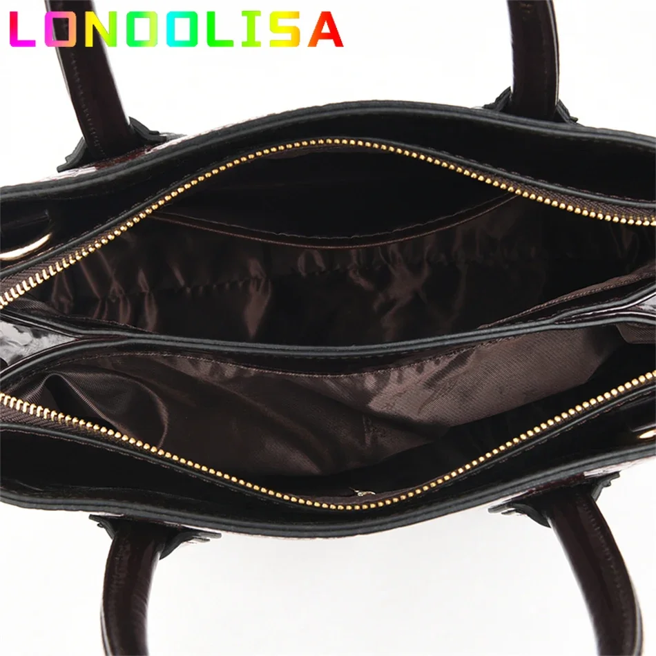 Borsa e borsetta in pelle verniciata di coccodrillo Borse di design di lusso per le donne 2024 Nuova tracolla femminile piccola Bolsa Feminina