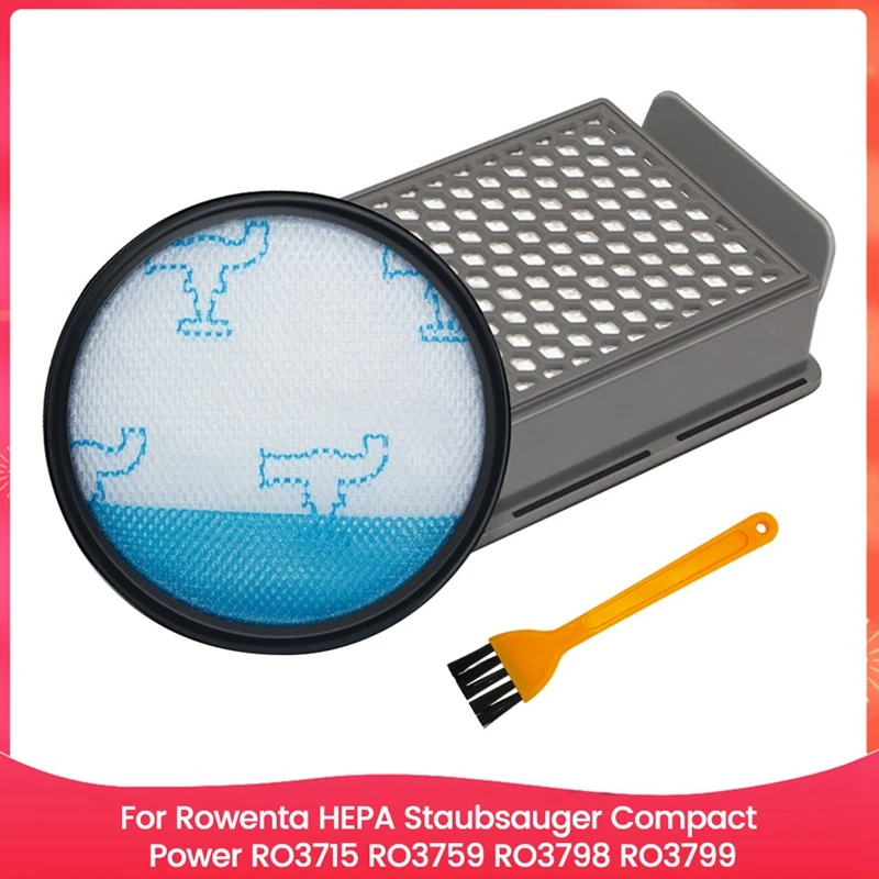 

ABZY-For Rowenta Filter Kit HEPA Staubsauger Compact Power RO3715 RO3759 RO3798 RO3799 Vacuum Cleaner Parts Kit