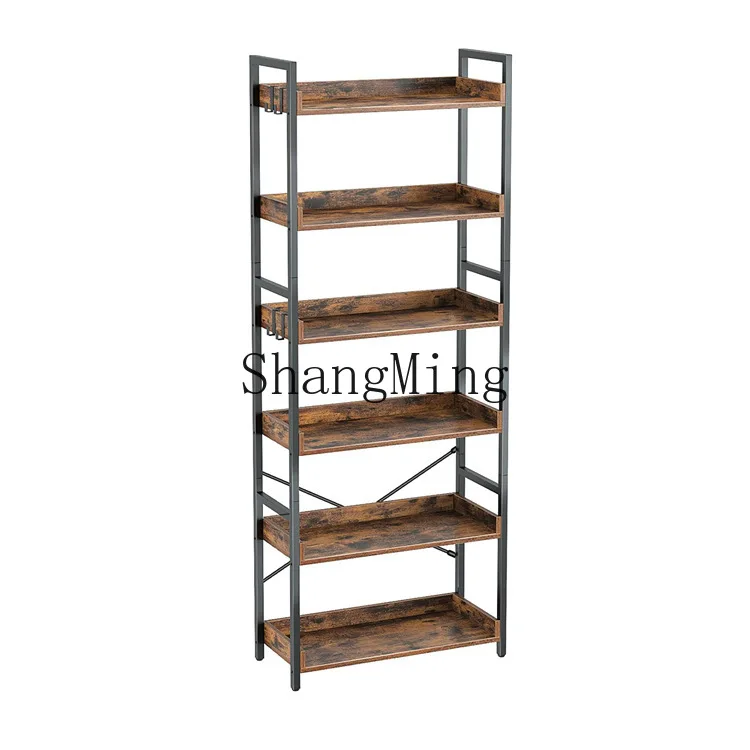DSA industrial style bookshelf medieval shelf floor-to-ceiling multi-layer magazine storage display shelf