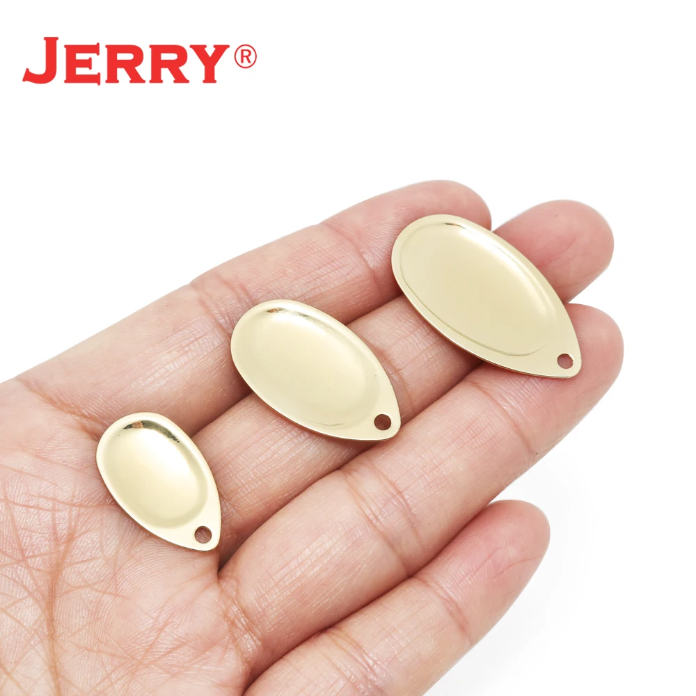 Jerry French Spinner Blades Nickel Brass Finish Freshwater Fishing Spoon Pike Salmon Bass Zander Lures