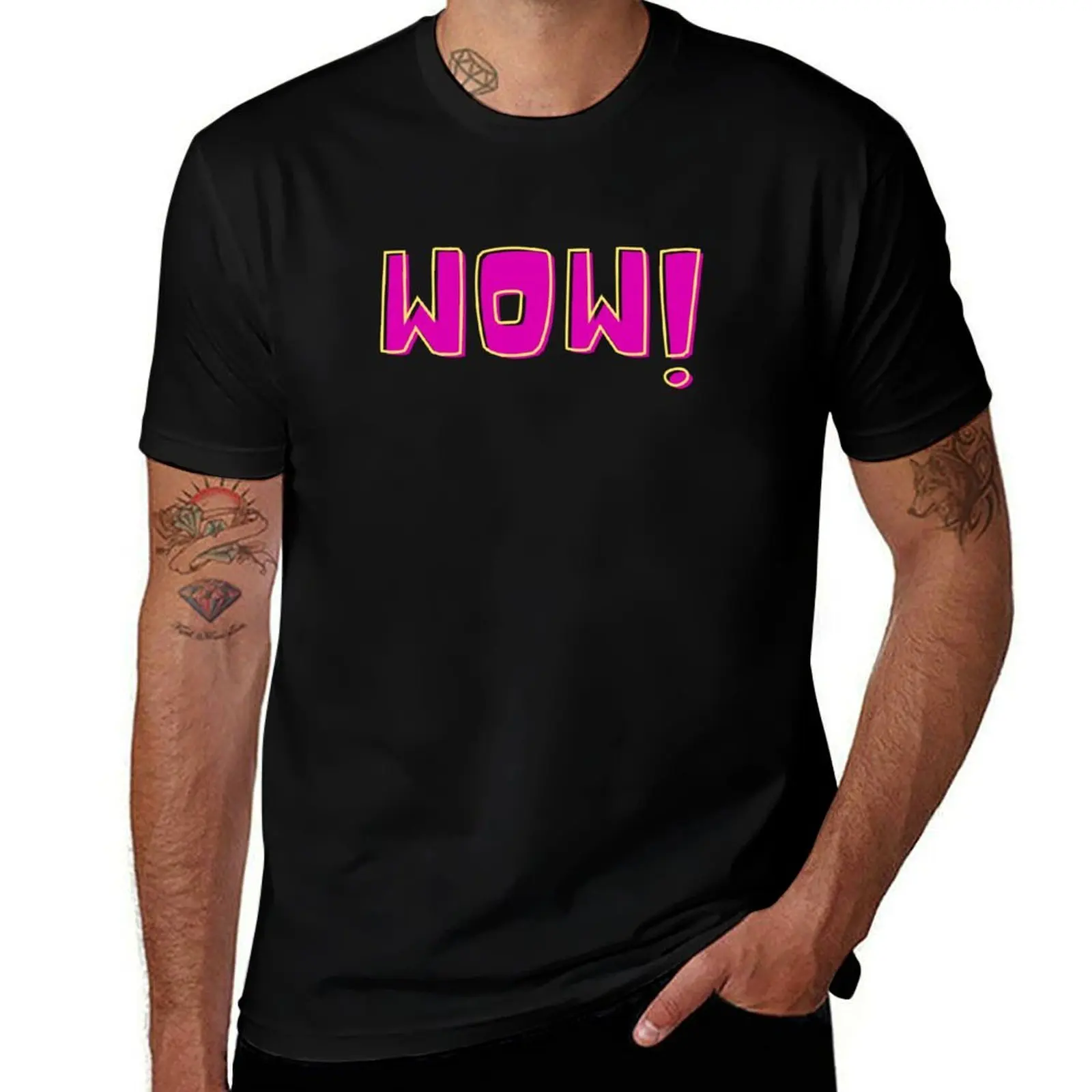 

wow T-Shirt Plus Size Non-Shrink T-Shirt
