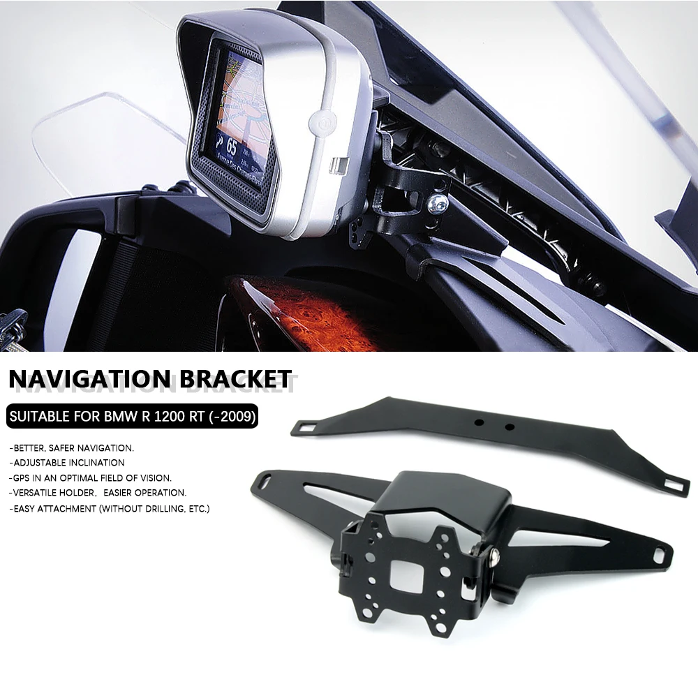 Motorcycle For BMW R 1200 RT R1200RT Below 2009 2008 2007 2006 New Navigation Bracket GPS Navigator USB Charging Phone Holder