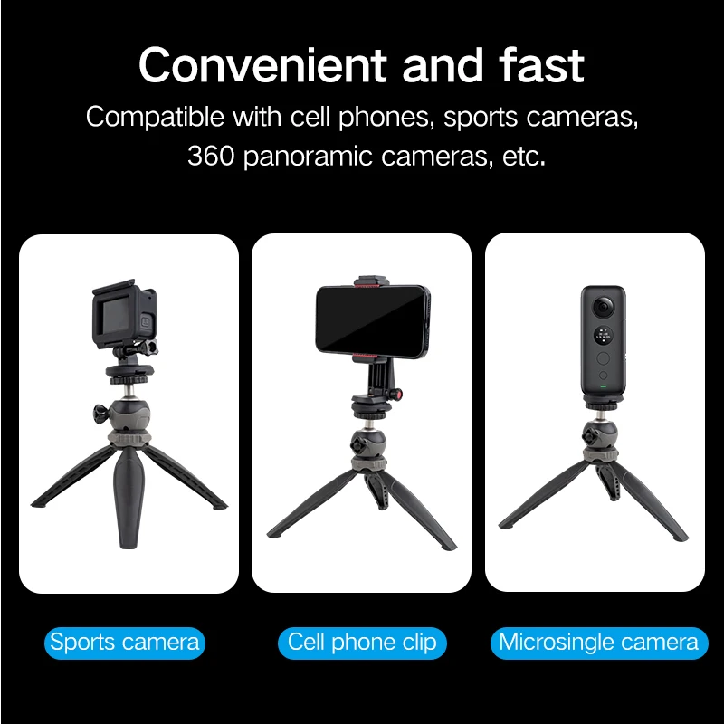 كاميرا COBONE سريعة الإصدار متعددة الوظائف تحويل الحركة Insta360/Gopro Universal سريعة القابلة للفصل حامل ثلاثي متنقل Dccessories