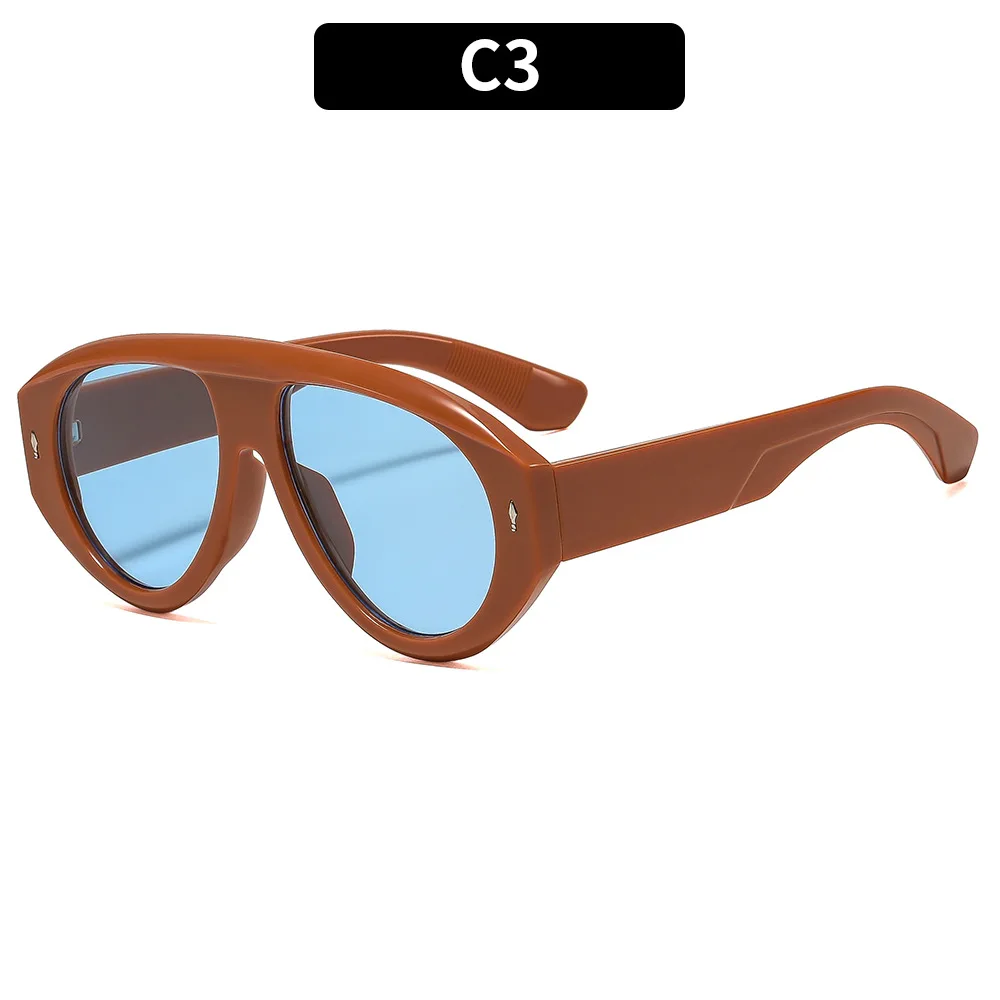 Gafas de sol de montura grande de nueva moda, estilo punk y hip-hop, gafas de sol versátiles con forma de flecha para streetwear.