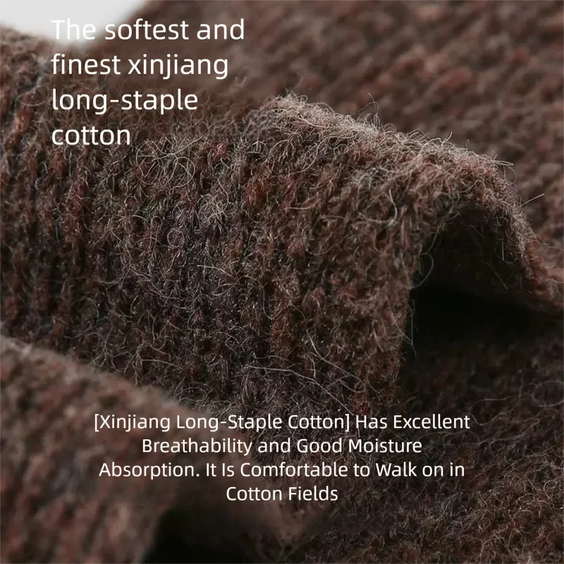 Heye 1 زوج الخريف والشتاء تنوعا الجوارب السميكة سلس البني الصوف الرياضة الجوارب الدافئة #5