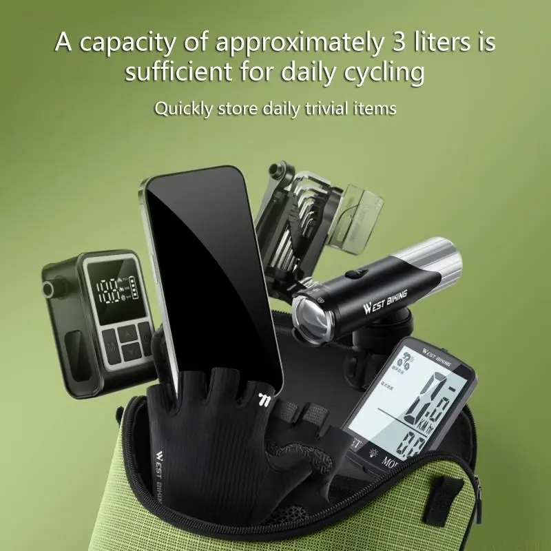 

M5TC Waterproof Bike Handlebar Pouches Front Mount Bag for Sport Entertainment Bicycles Organizers Bag Cycling Frame Pouches