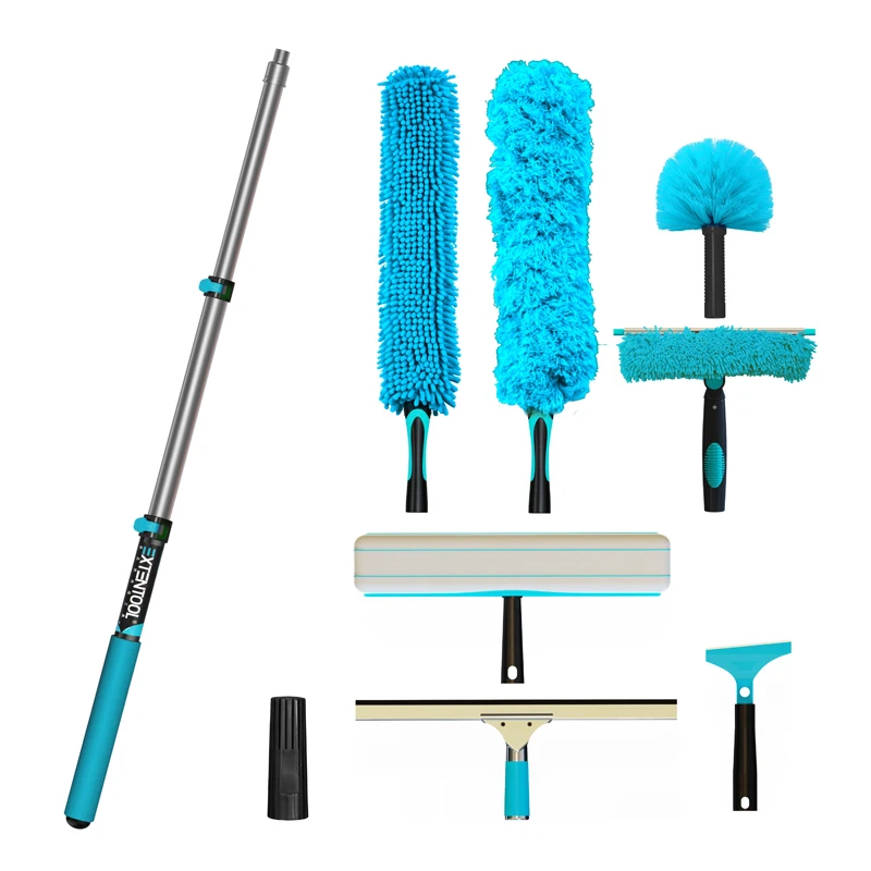 

Customizable Aluminium Telescopic Pole Cleaning Kit Multifunction Extension Poles Adjustable Metal Material