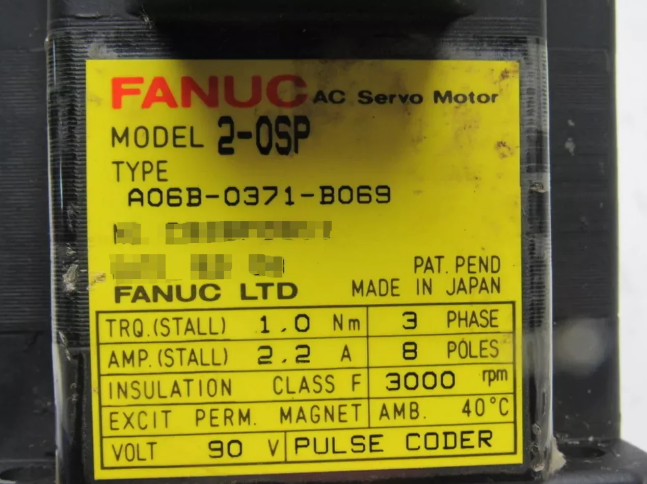 A06B-0371-B069 Fanuc Servo Motor Tested OK A06B 0371 B069