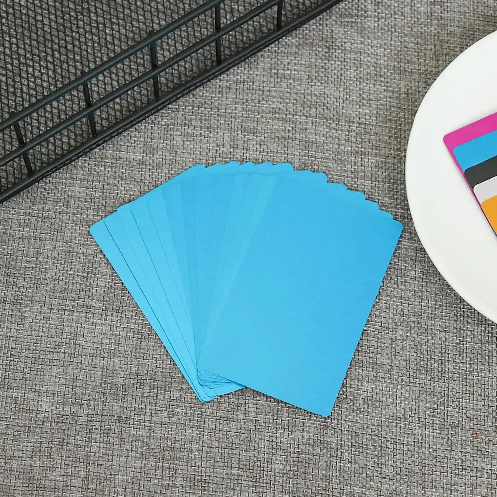 50 Pcs/Set New Laser Engraving Smooth Business Visit Metal Carte Name Cards Blank Business Card