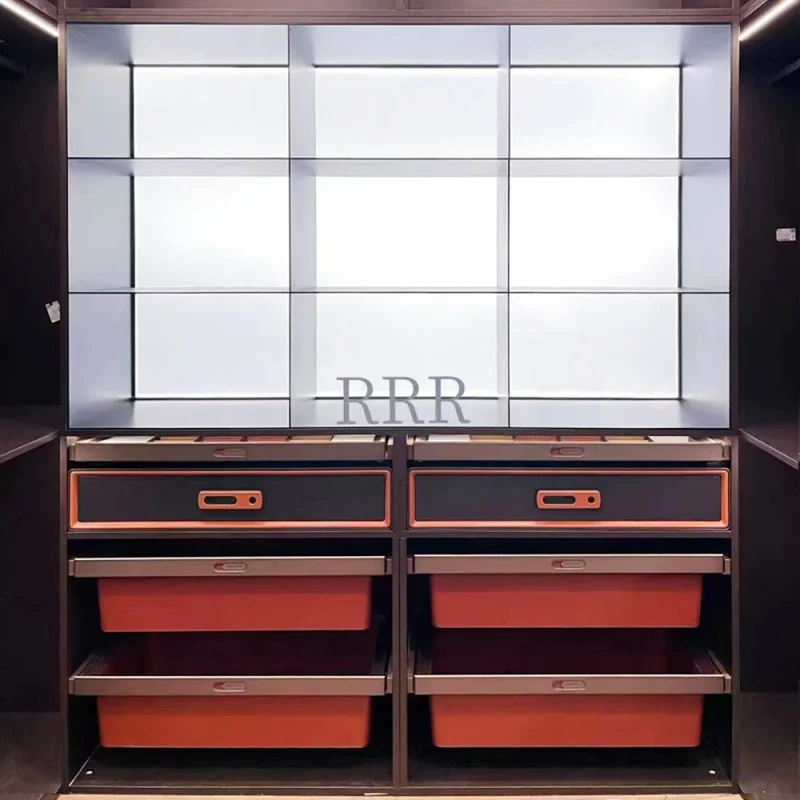 custom.Easy Assembly Modern Minimalist Foldable Metal Standing Storage Holder 96 Aluminum Bookcase with LED Light Home Offi