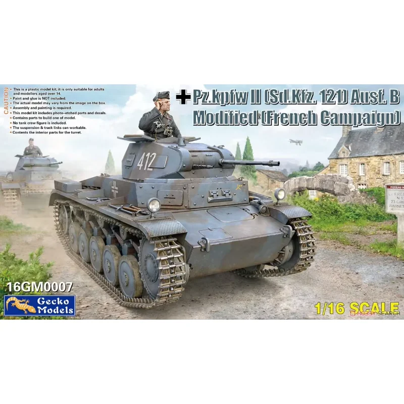 

Сборочная модель геккона 1/35, модель 16GM0007. КППВ. II (Сд. КФЗ. 121) Модификация B (Битва Франции) -Набор масштабных моделей