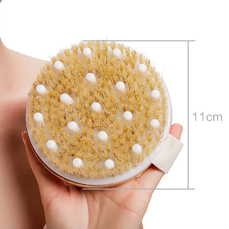 2Pc Body Brush for Wet or Dry Brushing-Gentle Exfoliating for Softer,Glowing Skin-Get Rid of Your Cellulite and Dry