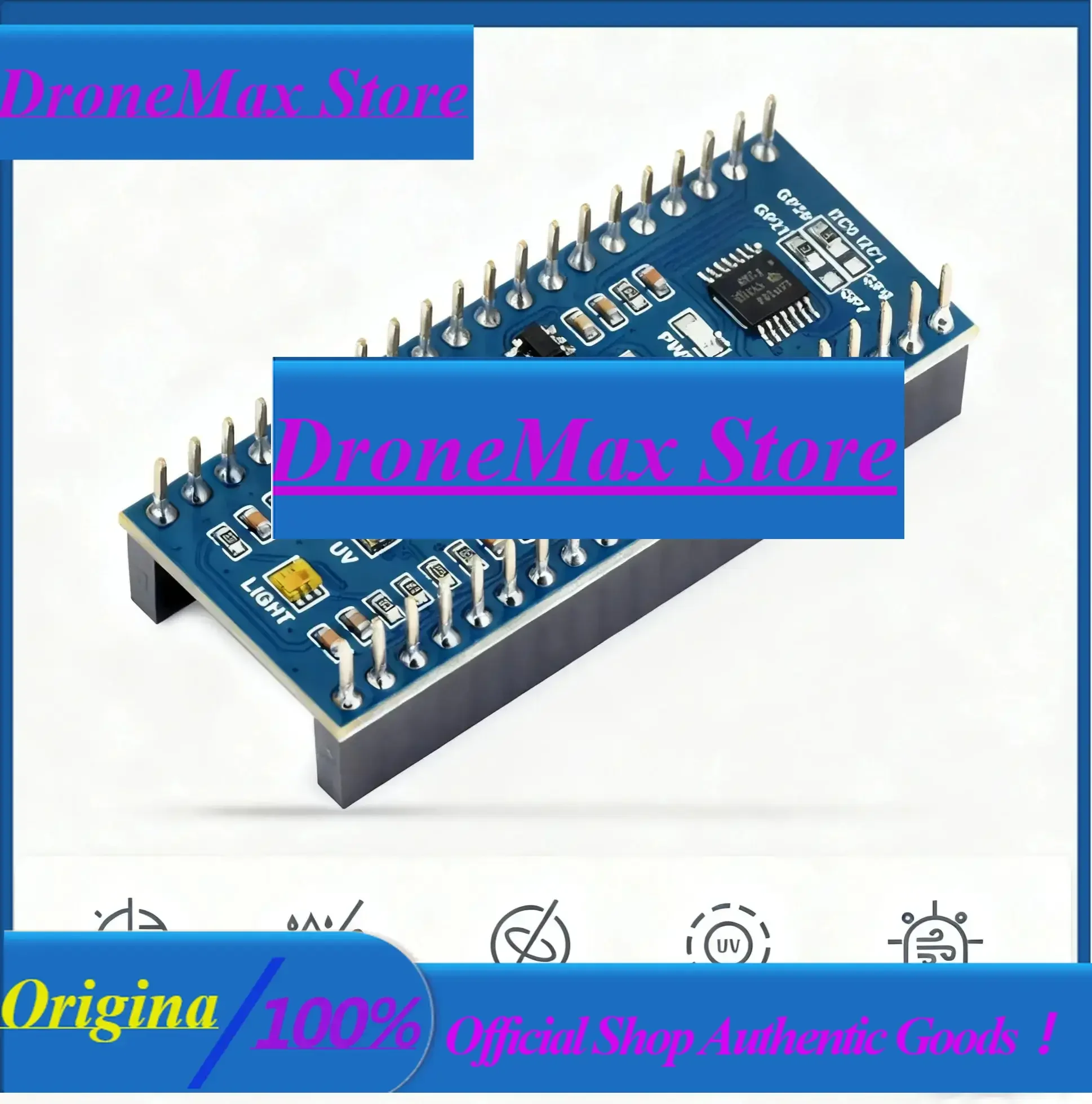 DroMaPico Environmental Sensor Expansion Board - All-in-One Environmental & Motion Sensing For Raspberry Pi Pico