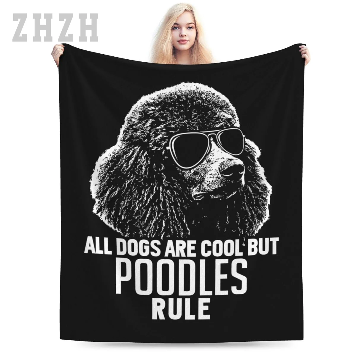 Blanket Dogs Are Cool But Poodle Rule Flannel Multifunction Outdoor Camping Sofa Cover Keep Warm