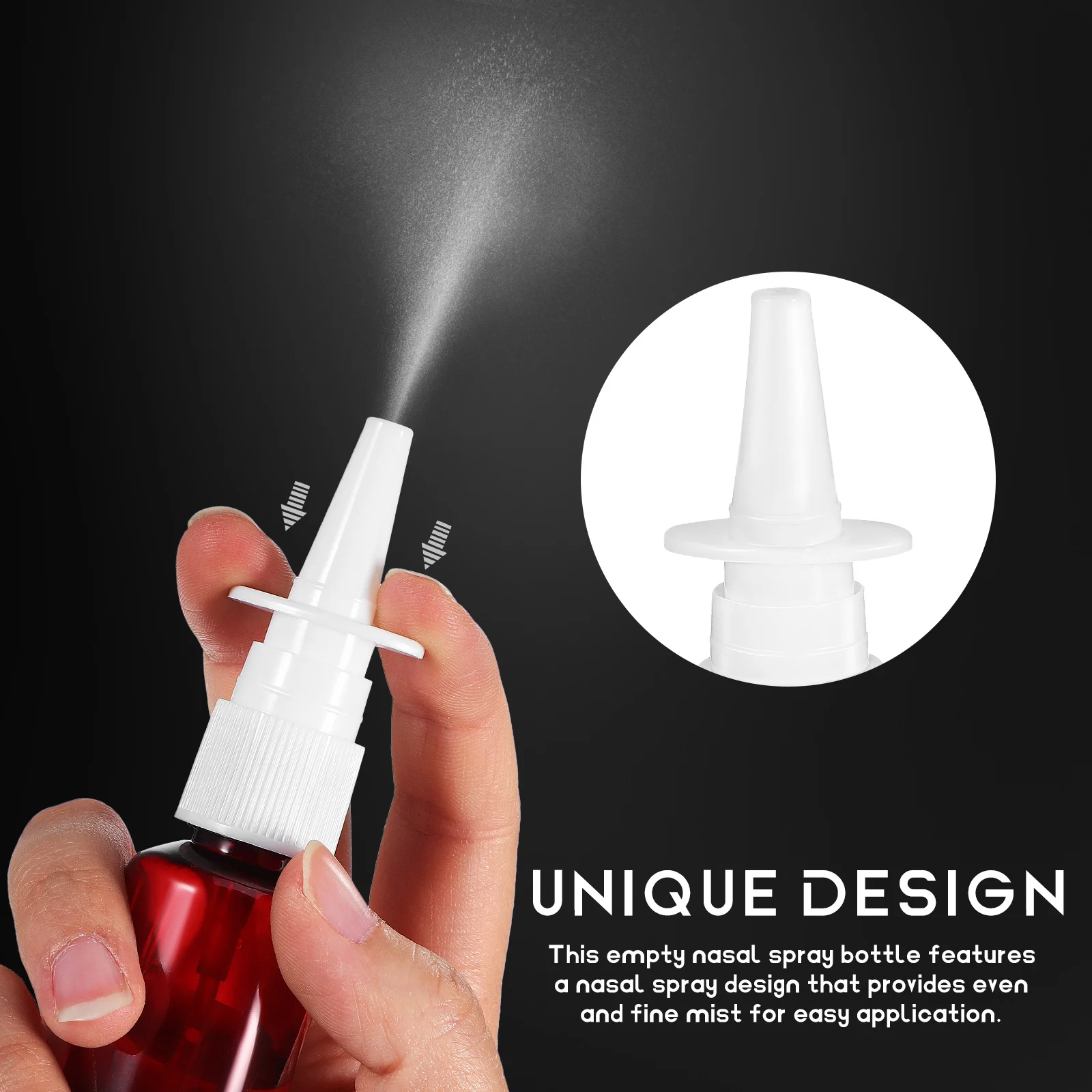 5 pçs garrafas de spray nasal vazio plástico névoa fina spray garrafa compacto 30ml uso viagem recarregável pulverizador nasal garrafa