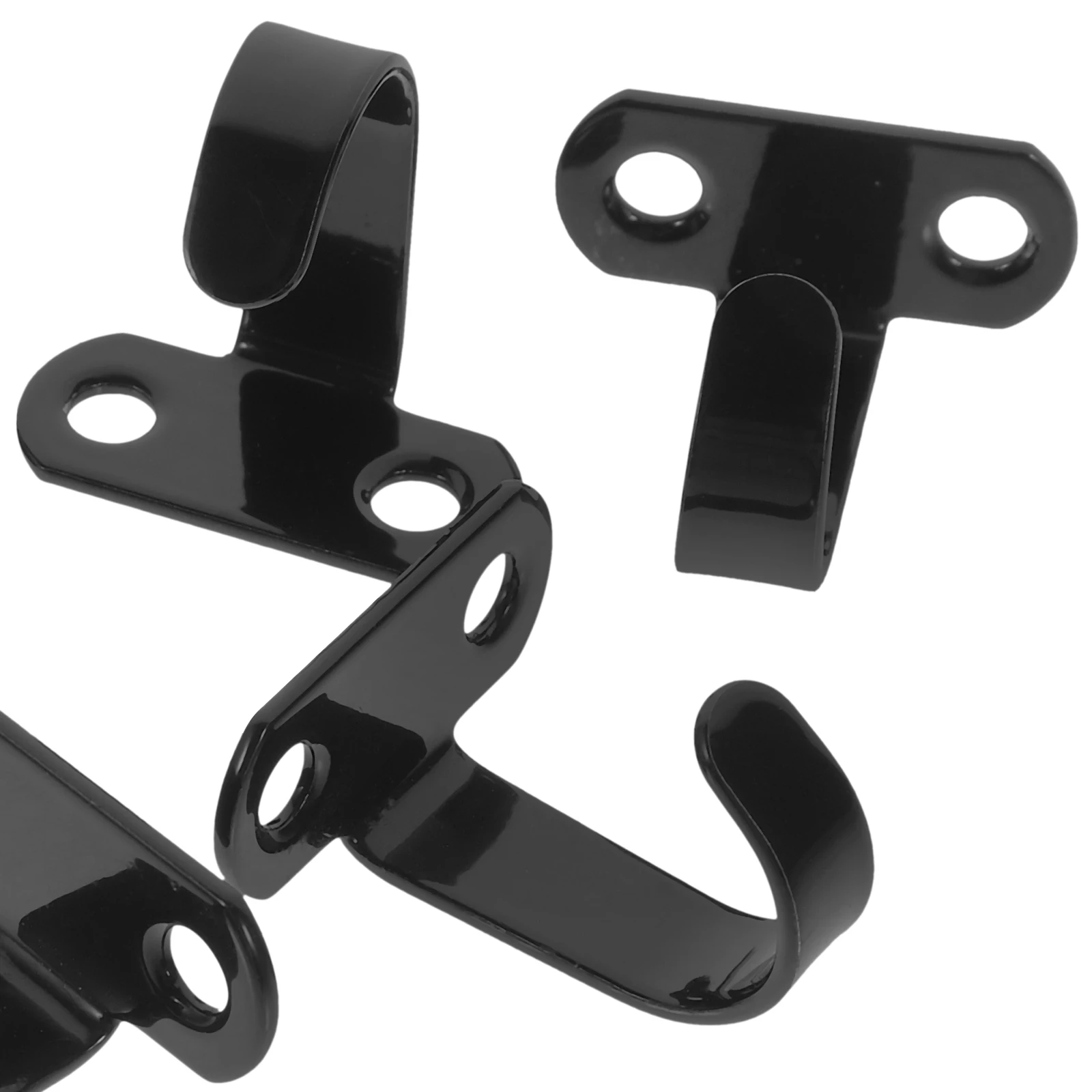 

6pcs Black Hooks Heavy Duty Iron Material Ceiling Wall Mount Plant Hanger Bathroom Garage Balcony Hook Storage
