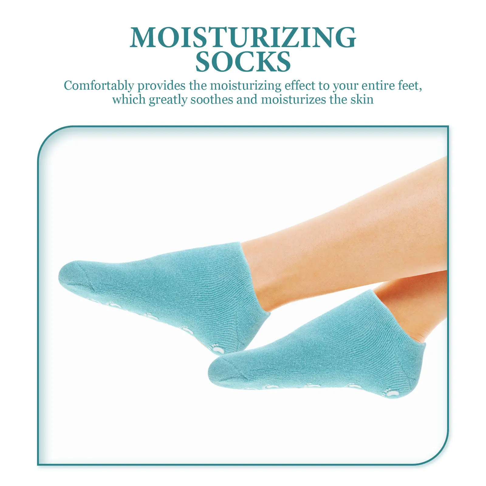2Pairs Gel Socks for Foot Care Moisturizing Dry Feet Cracked Heel Repair Spa Use Overnight Hydrating Comfortable Reusable Foot
