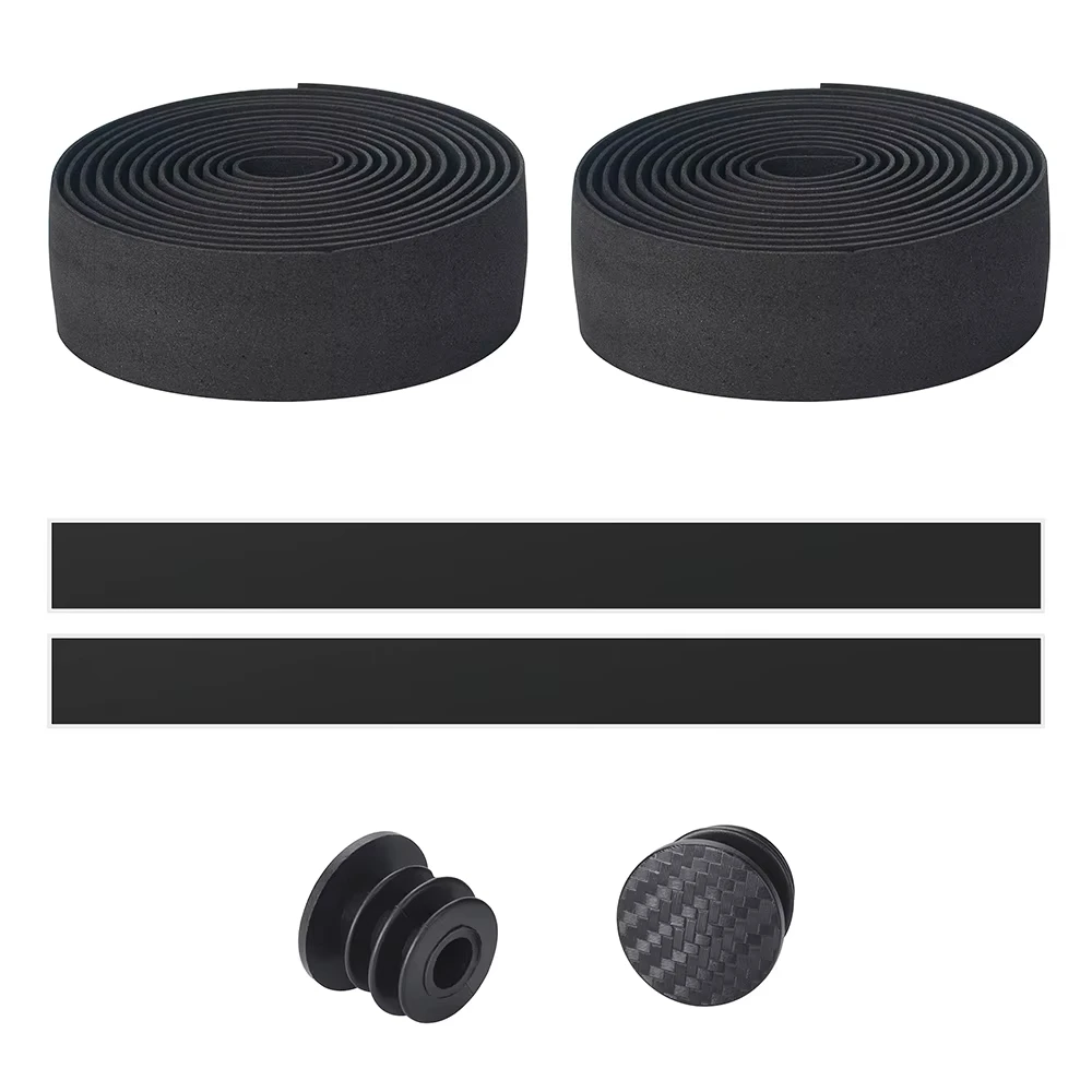 AliExpress NONE High Tenacity Handlebar Tape Adhesive Bike Handle Tape Shock Absorbing Bar for Road Bike Anti Slip Silica Gel with Bar-plug