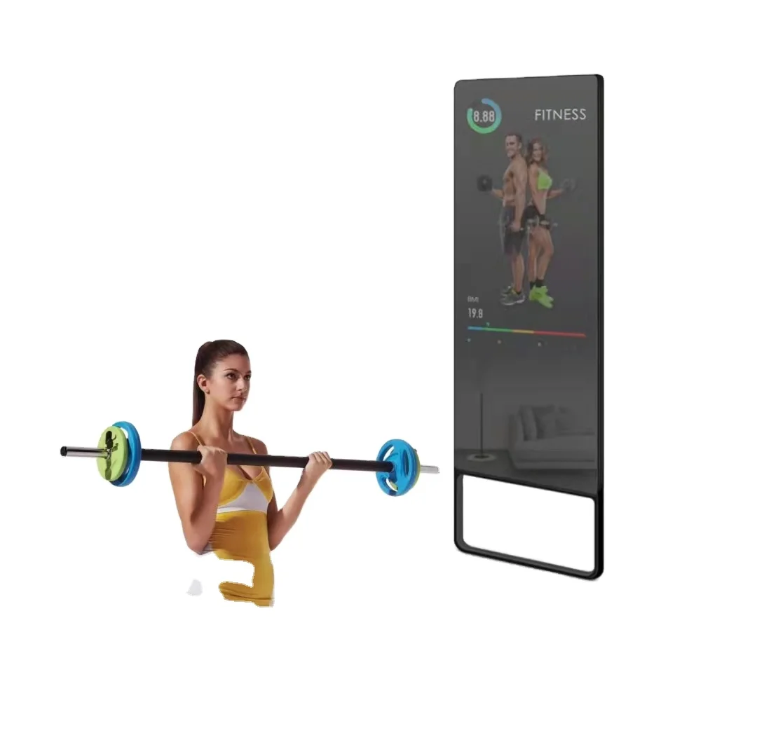 

Тонкий 43-дюймовый умный ЖК-зеркало для фитнеса с сенсорным экраном, интерактивный фитнес-видеокоректор