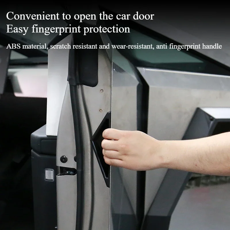

For Tesla Cybertruck 2024 Car Door Edge Protection Handle Anti-collision Strip Door Handle Handprint Resistant Car Accessories