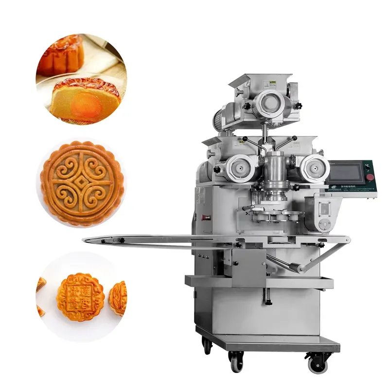 Multi-functional Automatic High Quality Durian Snow Skin Mooncake Encrusting Making Machine for food processing equipment