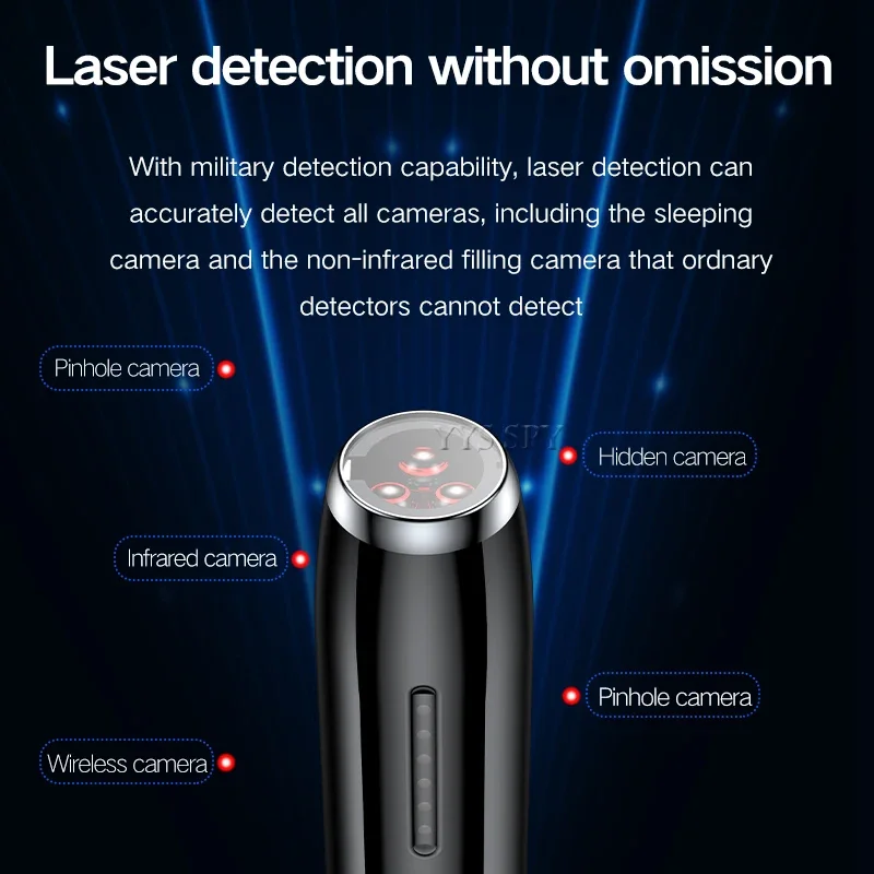 อุปกรณ์ป้องกันการสอดแนม กล้องที่ซ่อน Espion Wifi Kamera Detector de Camaras สัญญาณ RF GPS Bug อุปกรณ์การตรวจจับเทคโนโลยีความปลอดภัย