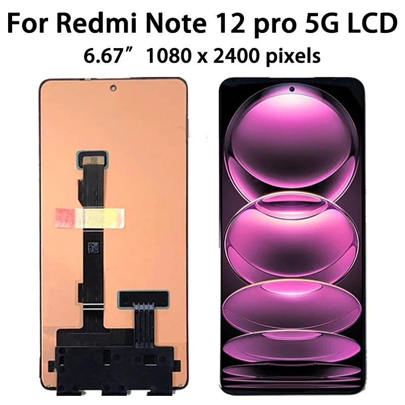 AMOLED For Redmi Note 12 Pro+ 12Pro Plus For Xiaomi Redmi Note 12 Pro 5G 22101316C lcd display touch screen digitizer Assembly