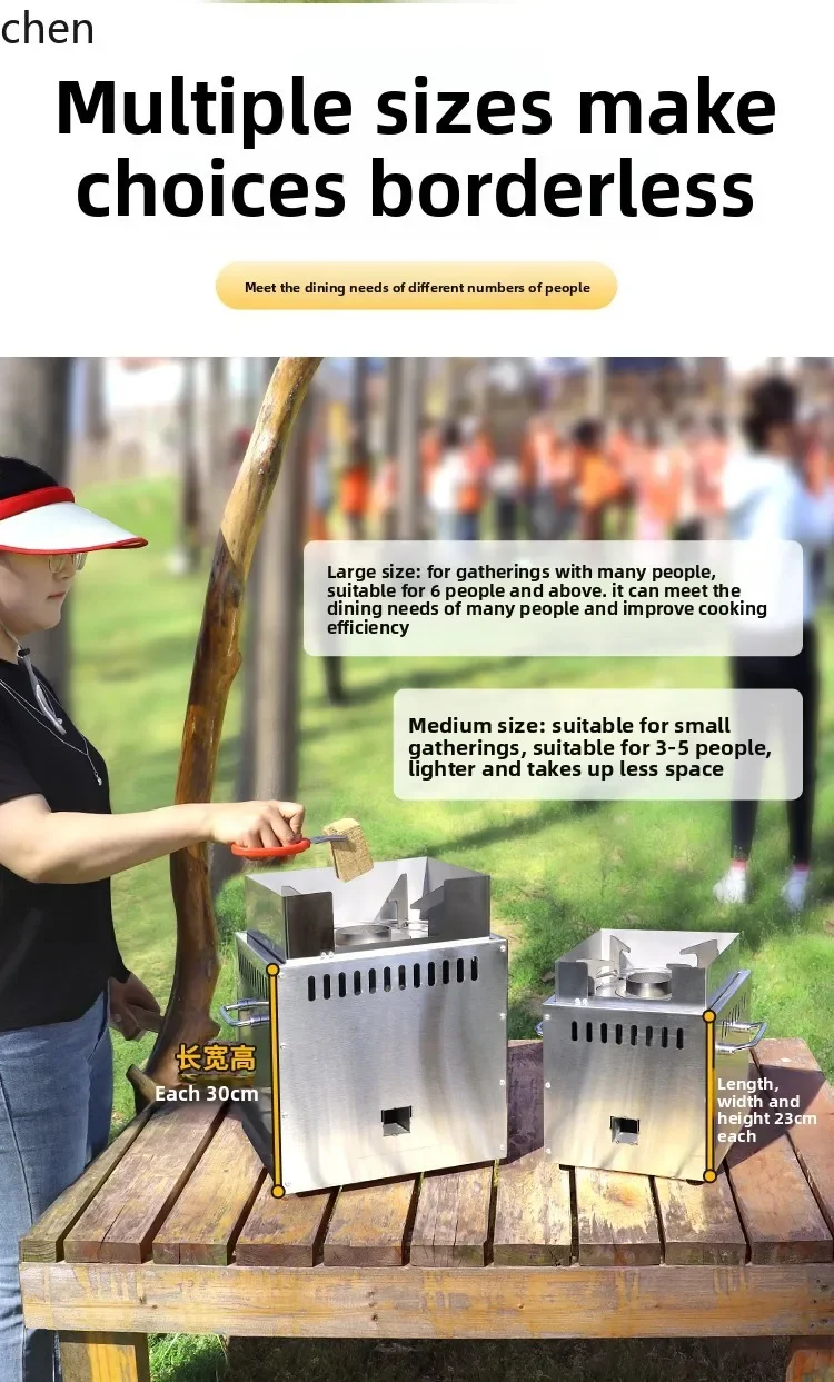 HT Outdoor Portable Smokeless New Model Firewood Stove Household Wood Burning Stove Outdoor Stove