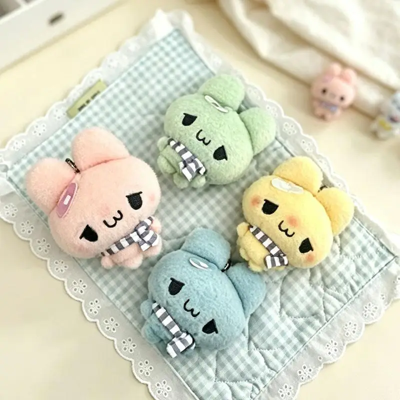 Kawaii Plush Keychain Soft Filled Rabbit Cute Bag Pendant Multi-color Scarf Backpack Charm Accessory Perfect Gift for Daily