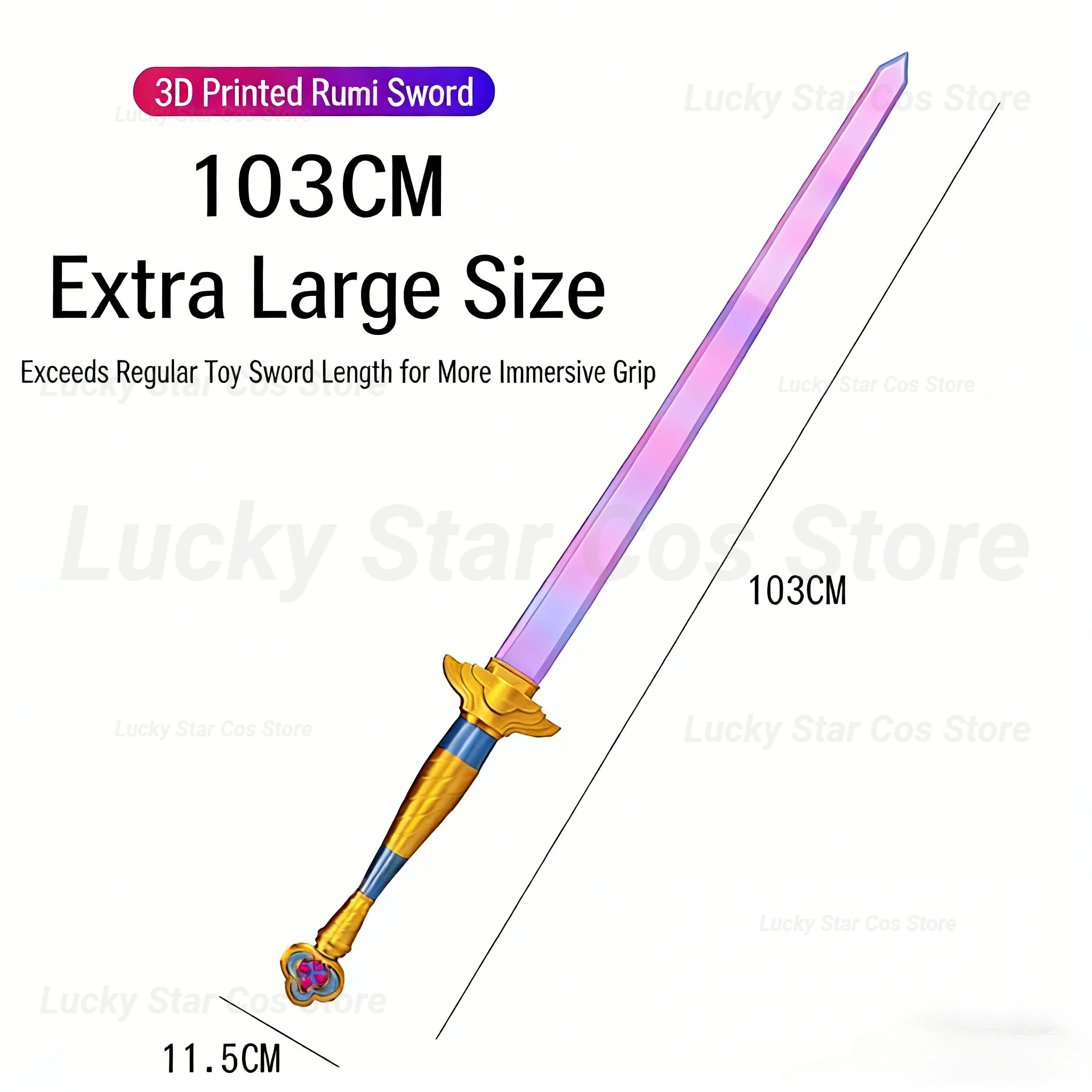 2026 New Purple Rumi Sword Telescopic Cosplay Prop With Symbol Plastic Long Sword Fantasy Accessory Gift Costume Props 4